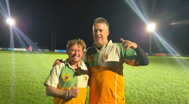 Sports celebrate home win
